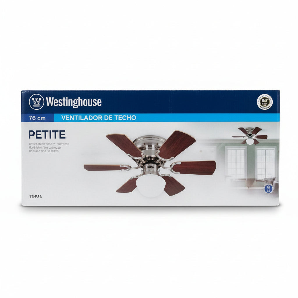 VENTILADOR DE TECHO 1L 6A 30P 50W WESTING HOUSE PETITE MAD 72394