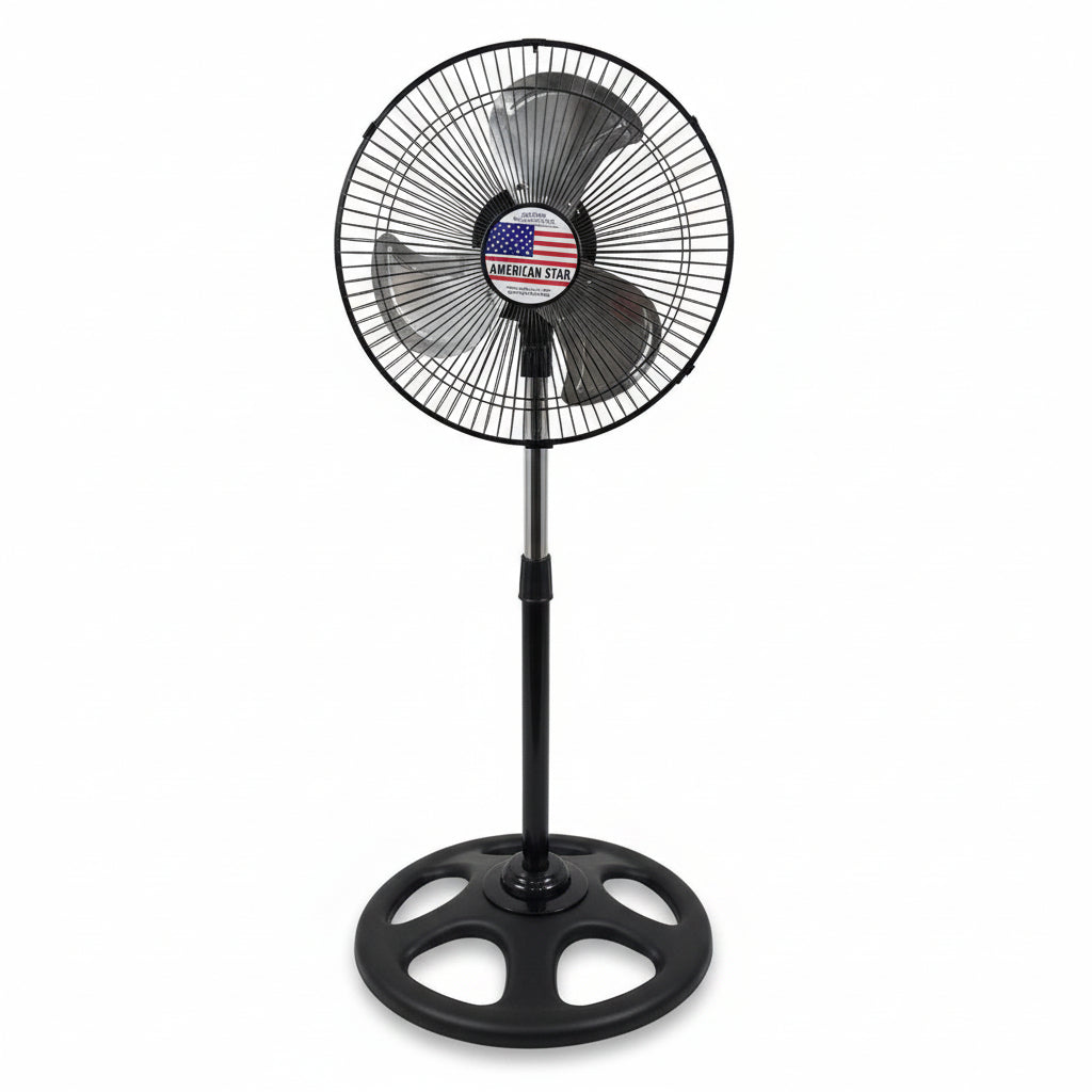 VENTILADOR DE PEDESTAL NEGRO 10 PLG METALICO TY-1003/B