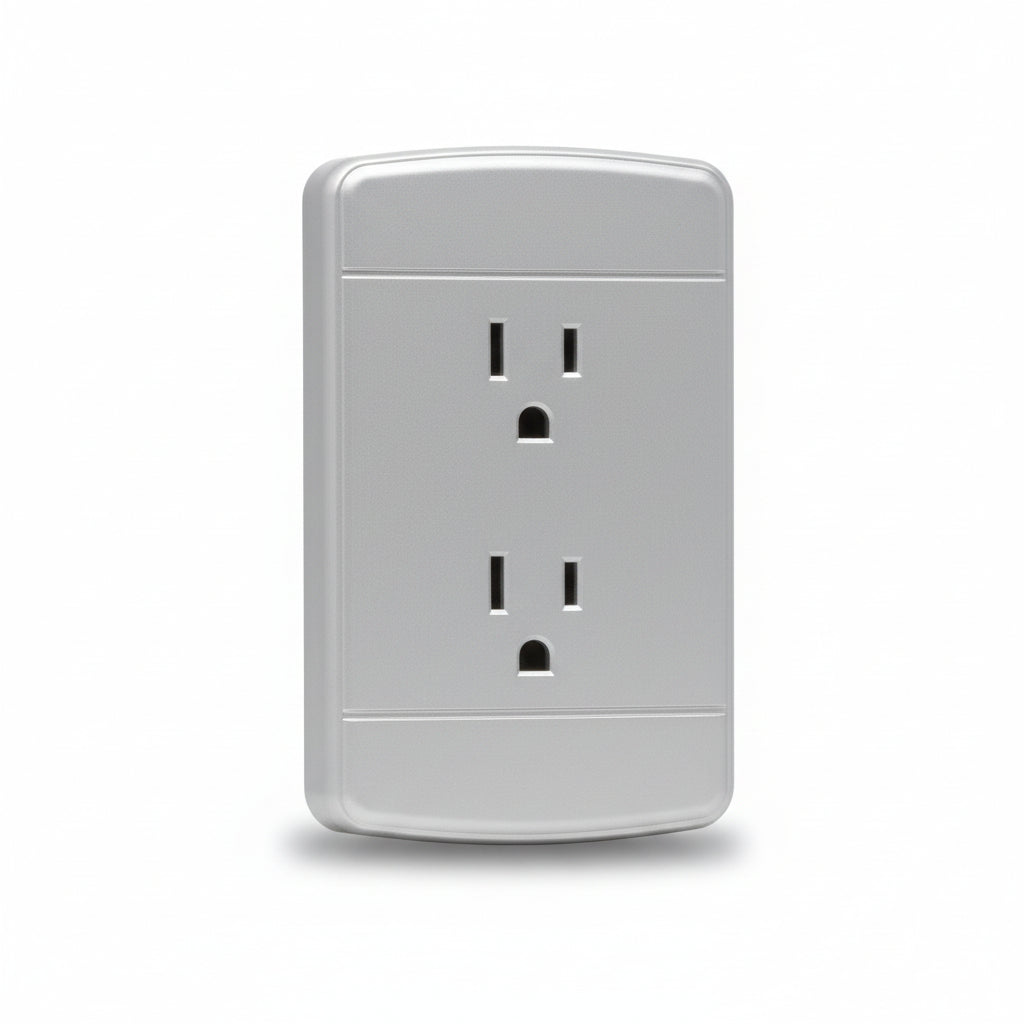 RECEPTACULO DOBLE 127/250V 15A PLATEADO BPA CT00001GR