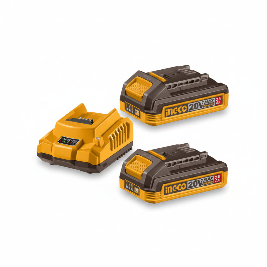 SET BATERIA+CARGADOR LINEA MULTIPLE HERRAMIENTAS 20 V 2.0 Ah INGCO UFBCPK2212 786618