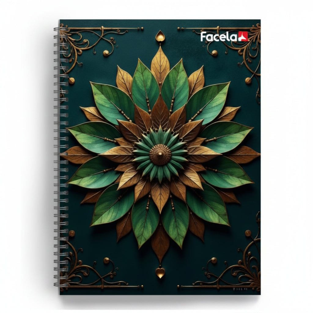 CUADERNO ESPIRAL CON DISEÑO #1 70 HOJAS RAYADA FACELA DOBLE ANILLO PT17010DA
