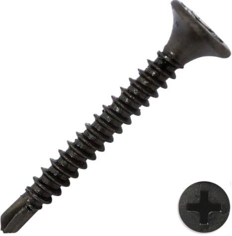 TORNILLO NEGRO TABLA ROCA PUNTA BROCA 8X11/2PLG