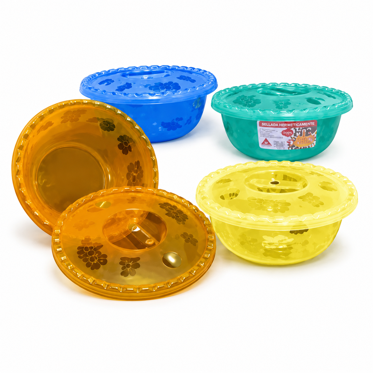 PAILA PLASTICA CON TAPADERA SURTIDO CB-10