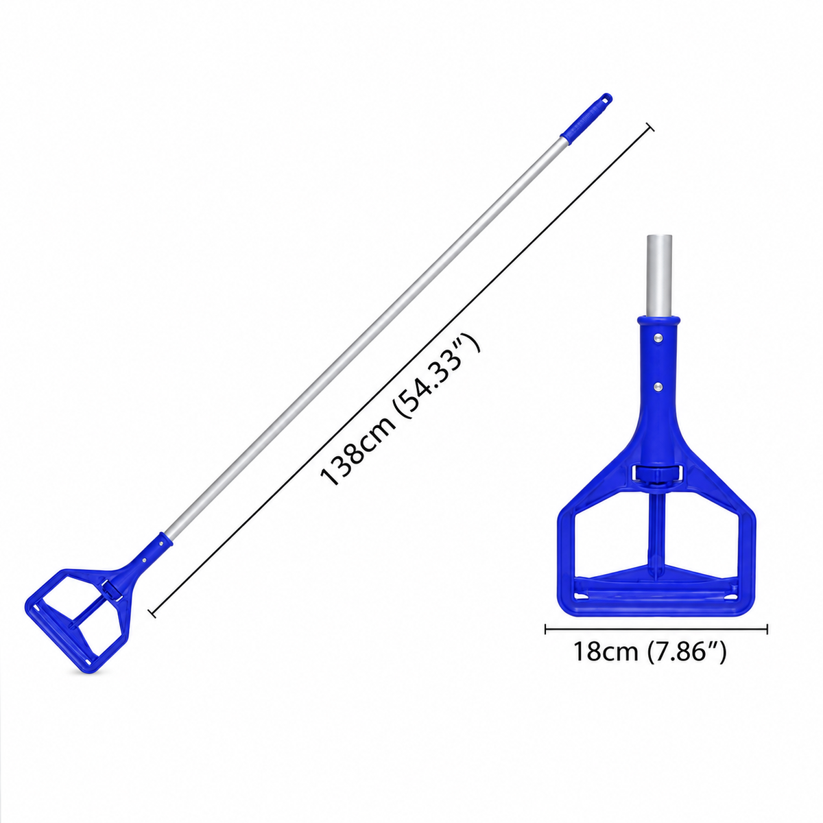PALO PARA TRAPEADOR CON SOPORTE AZUL WIN-1109