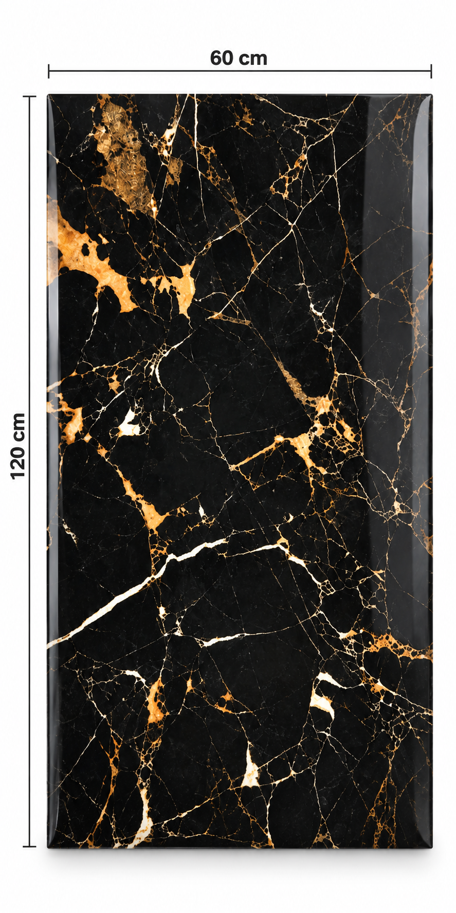 PORCELANATO PERADO BLACK EXTRA BRILLANTE 60X120CME 1602