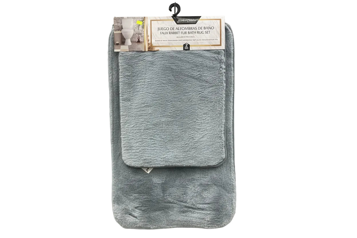 SET ALFOMBRA DE BAÑO 2PZS GRIS SCARLETT CLASSICS SCR-2703