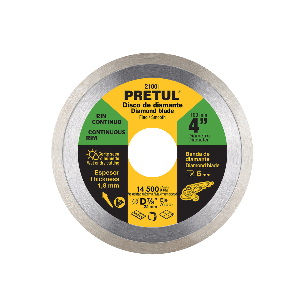 DISCO PRETUL DIAMANTE DE 4 PLG 21001