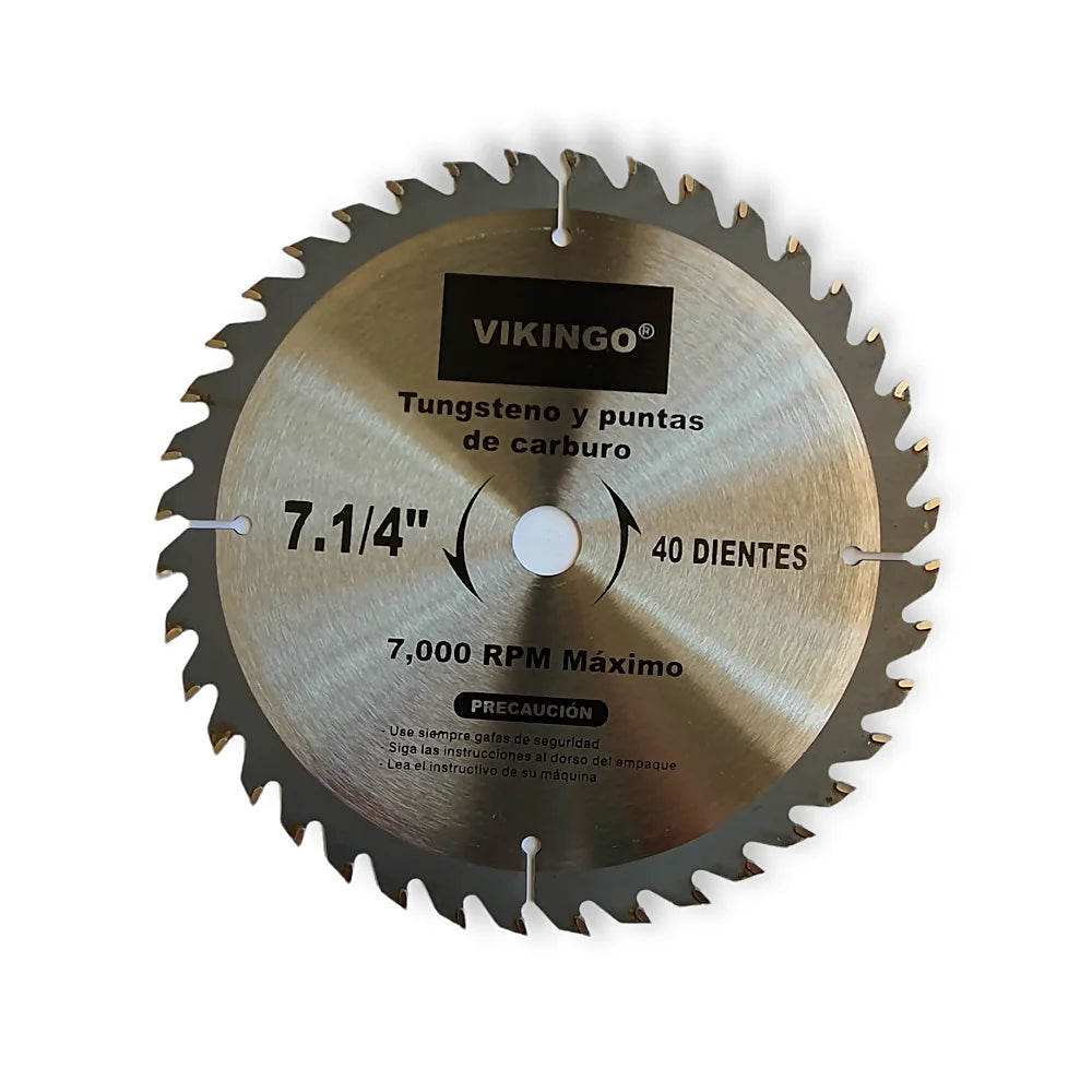 DISCO VIKINGO SIERRA CIRCULAR DE 7 1/4 PLG 40 DIENTES