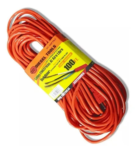 EXTENSION ELECTRICA CON REGLETA 30 MTS 100PIE DT-100FTN/3 DIESEL TOOLS