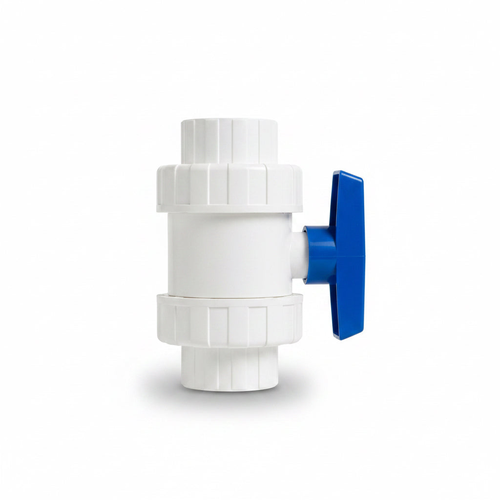 VALVULA DE BOLA PVC LISA CON UNION DOBLE UNIVERSAL DE 2PLG FA7001-2