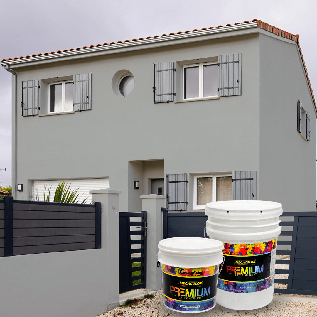 PINTURA MEGACOLOR LATEX PREMIUM GRIS PLATINO