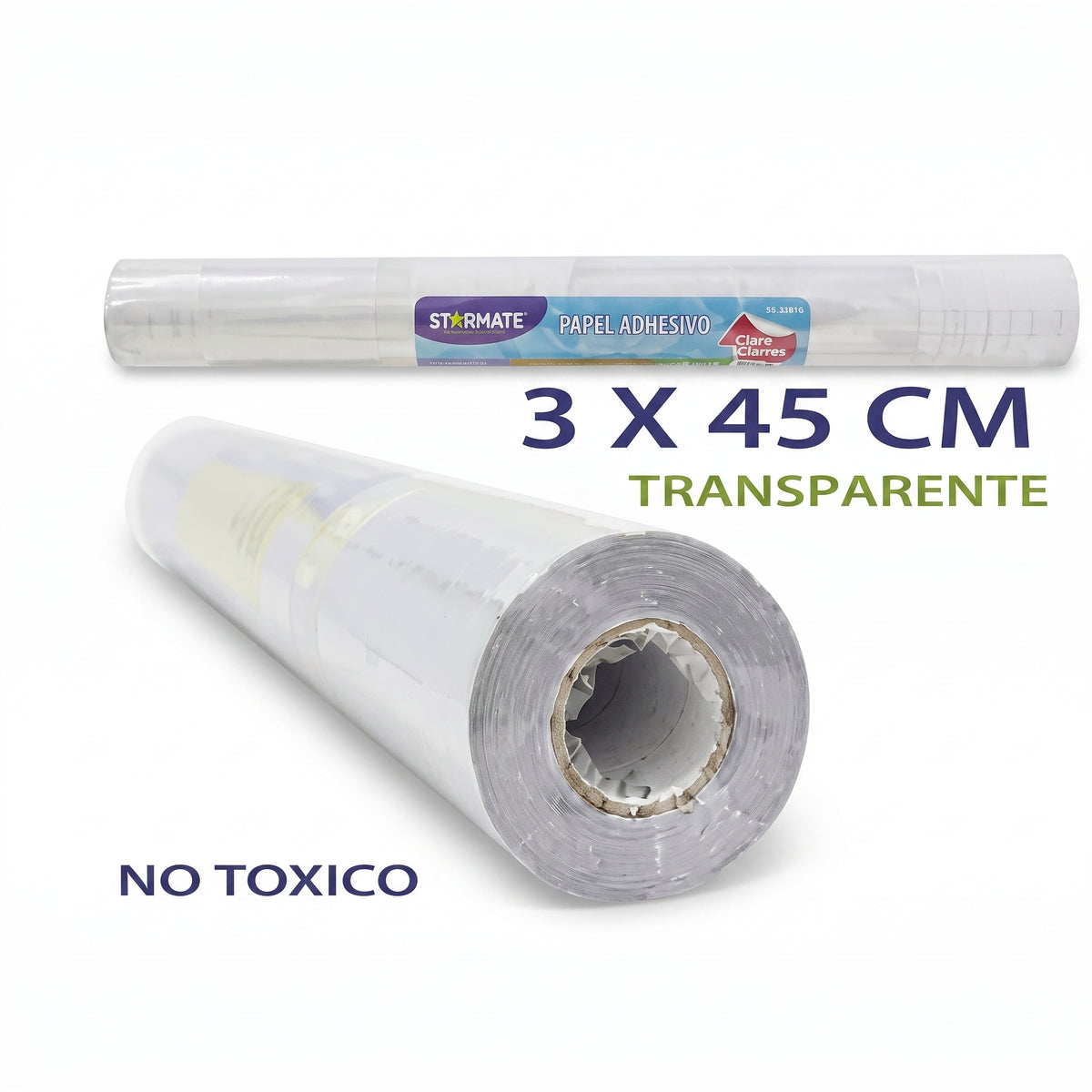 PAPEL ADESIVO TRANSPARENTE PARA FORRAR 3MX45CM