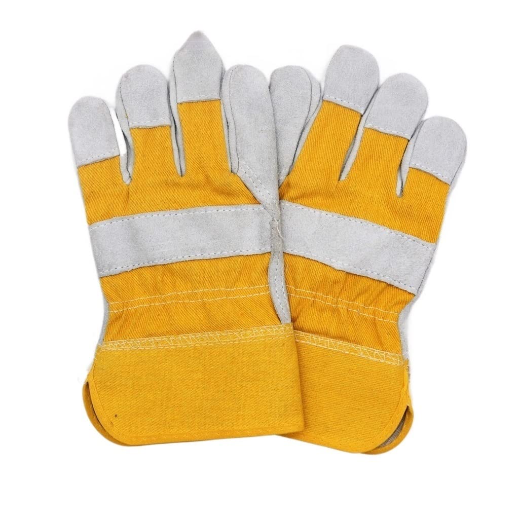 GUANTES PARA CONTRUCCION AMARILLO Y GRIS 4324