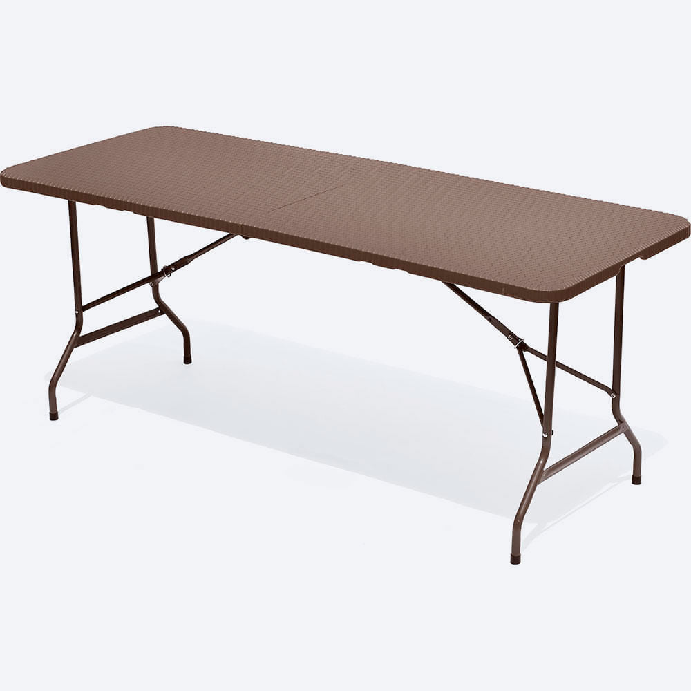 MESA PLEGABLE 1.80X76CM 4490 CAFE