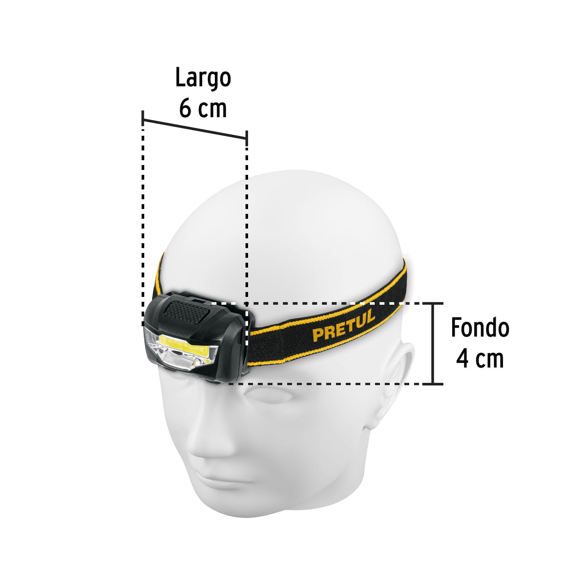 LINTERNA PARA CABEZA TIPO MINERO PRETUL 27083