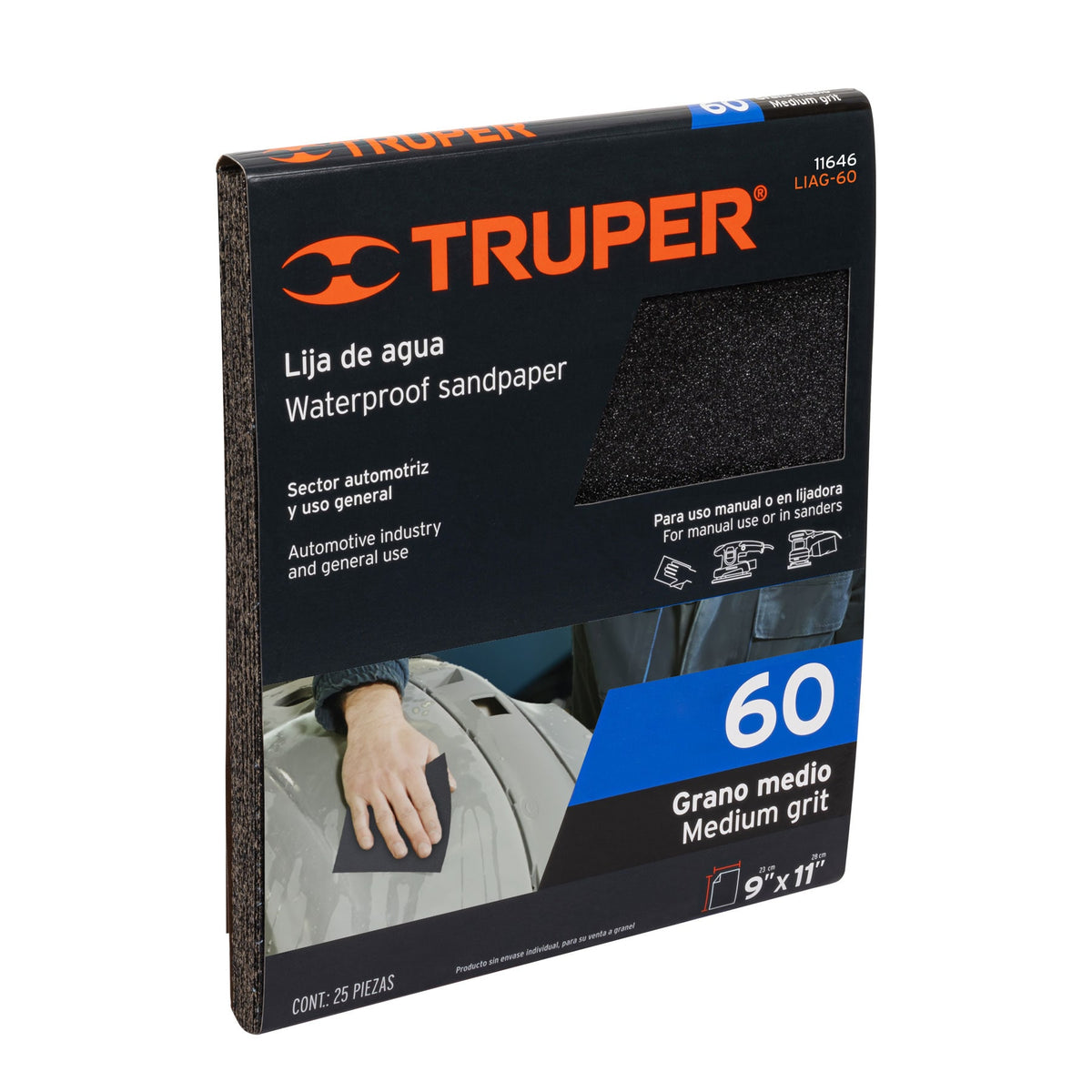 LIJA DE AGUA GRANO 60 TRUPER 11646