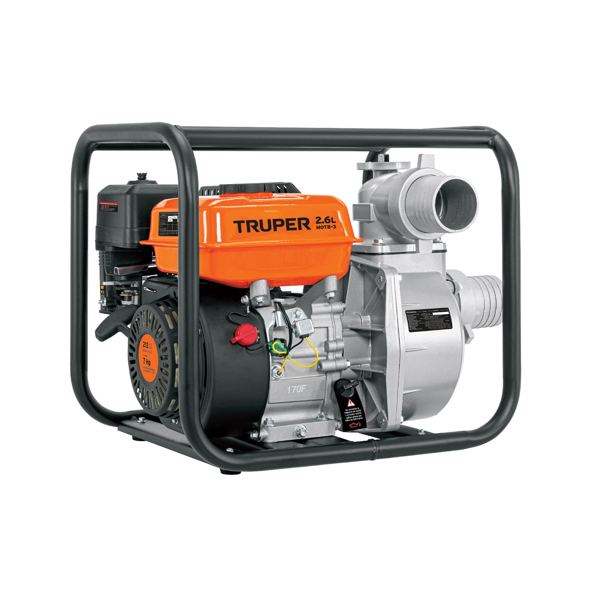 BOMBA ACHICADORA MOTOR A GASOLINA 3X3plg 7HP 4 TIEMPOS TRUPER 17117