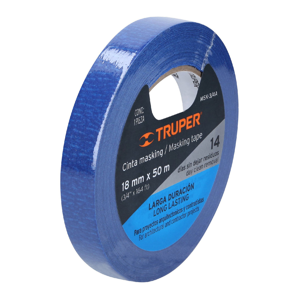 CINTA MASKING AZUL 18MMX50M 3/4PLG 12621 TRUPER