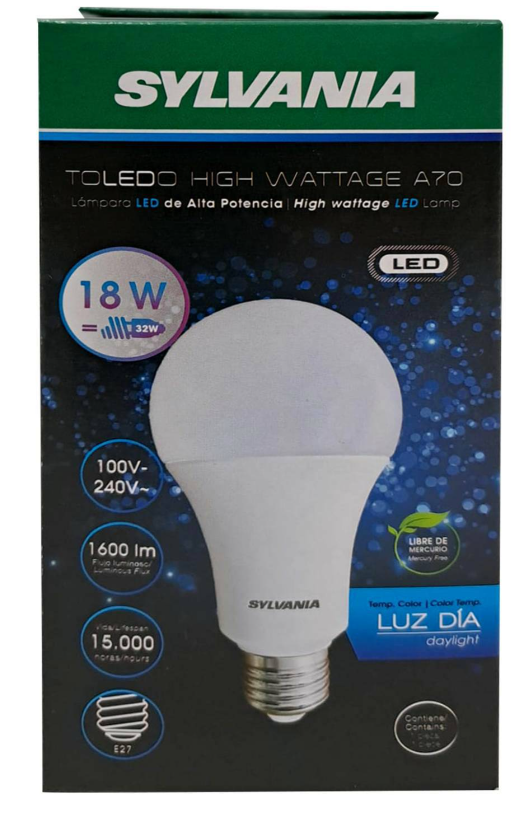 FOCO LED 18W 100-240V P26104 SYLVANIA