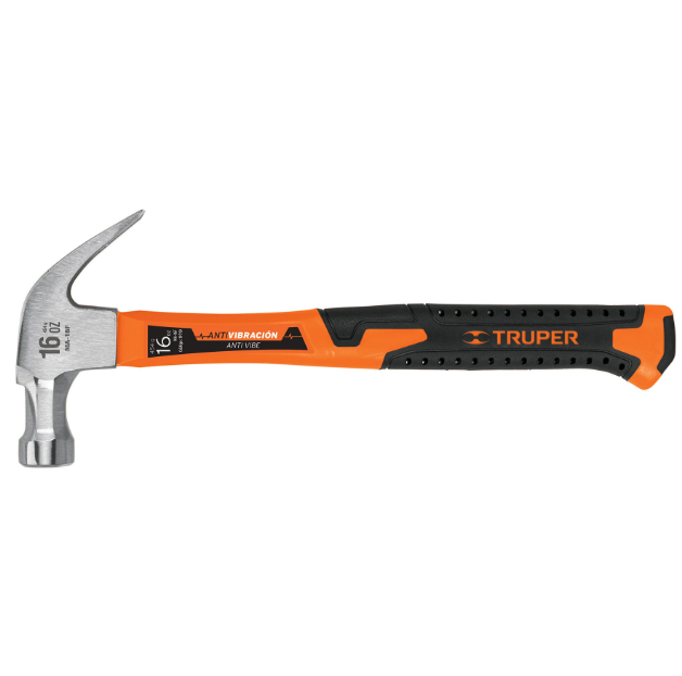 MARTILLO CON MANGO FIBRA DE VIDRIO, UÑA CURVA 16OZ TRUPER