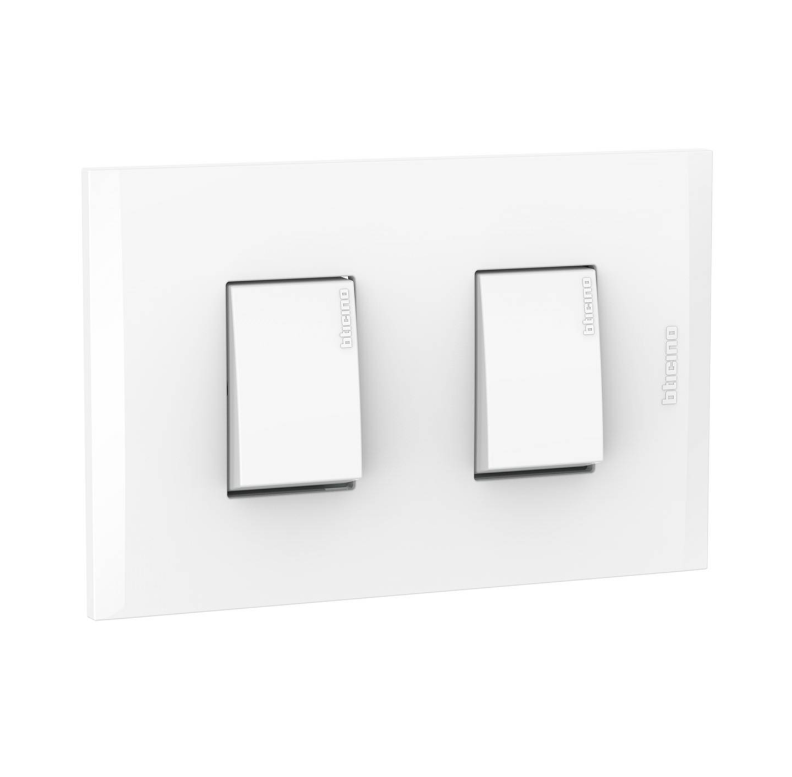 PLACA INCORP BTICINO 2 SWICH BLANCO AF2200EB