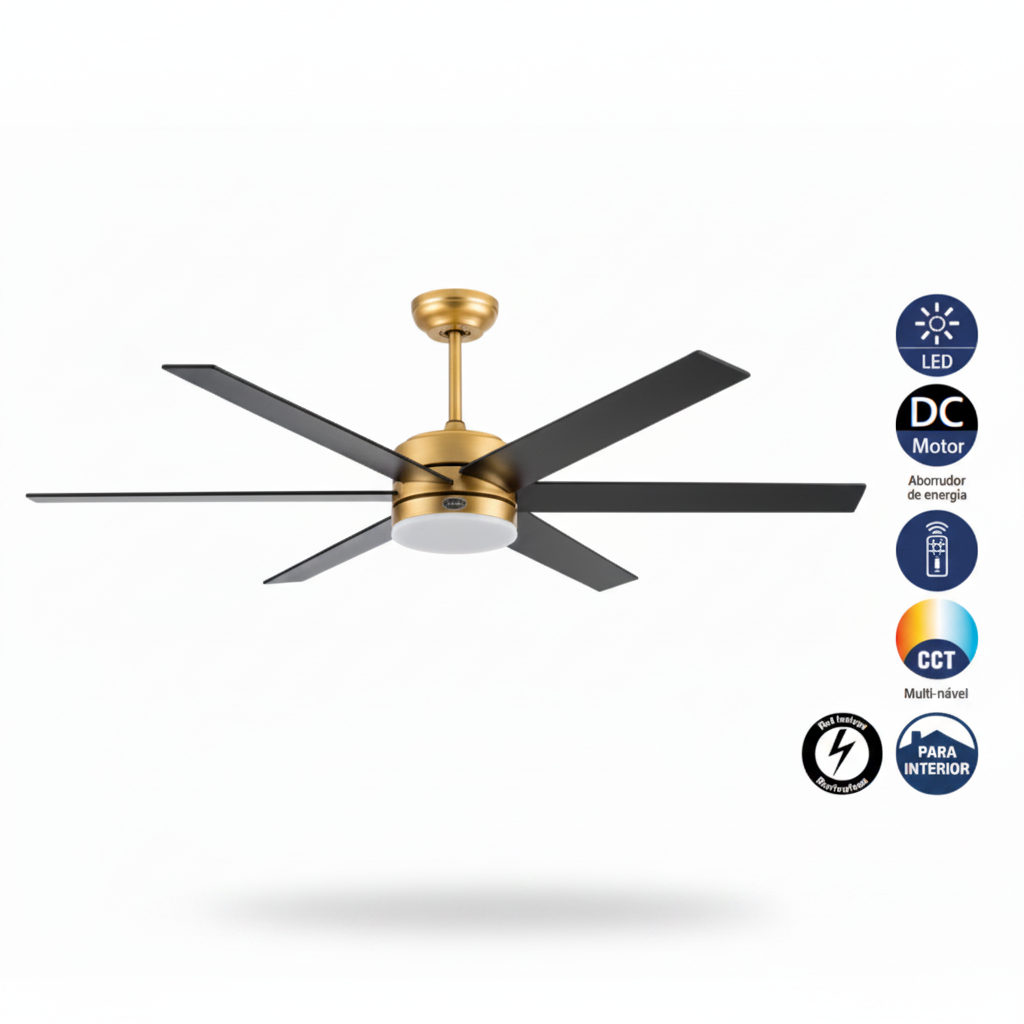 VENTILADOR DE TECHO CON LUZ 6 ASPAS 40 PLG 72962 WESTINGHOUSE