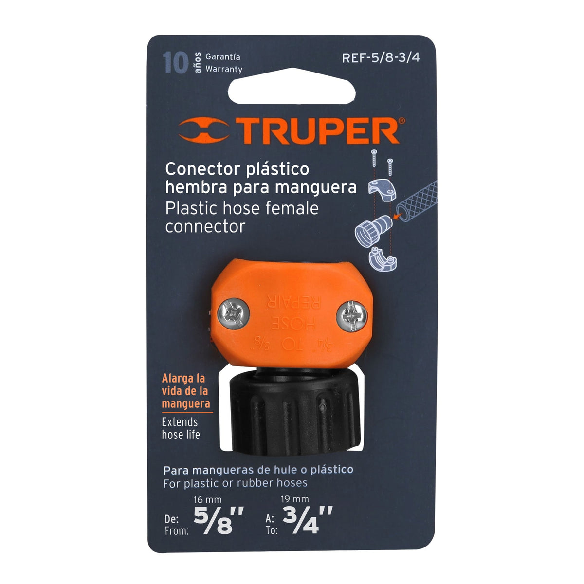 CONECTOR HEMBRA P/MANGUERA TRUPER 12718