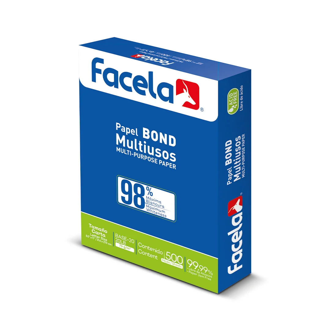 PAPEL BOND RESMA 500 HOJAS FACELA PT16754