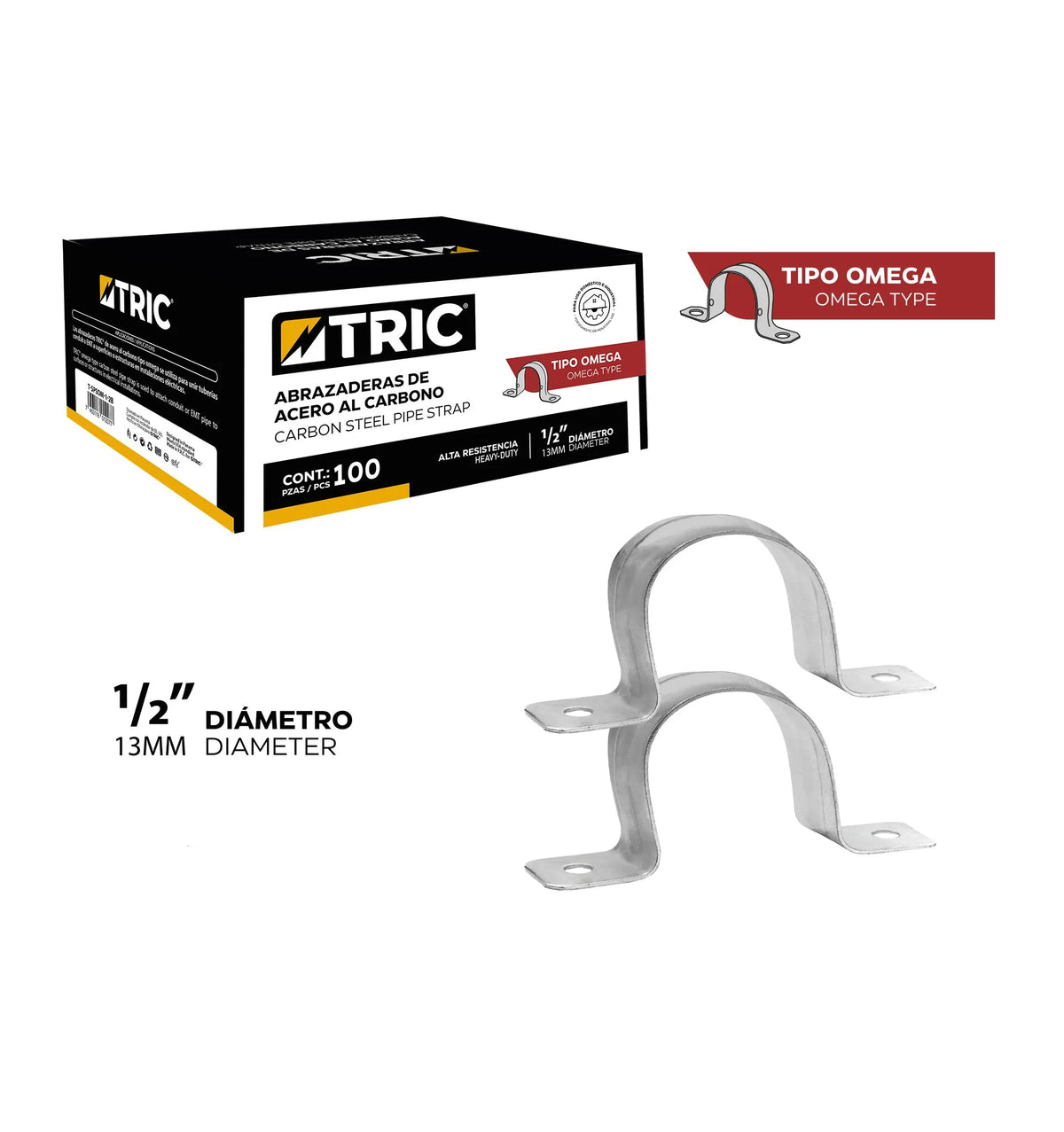 UNIDAD ABRAZADERA CONDUIT TIPO OMEGA 1/2PLG TRIC