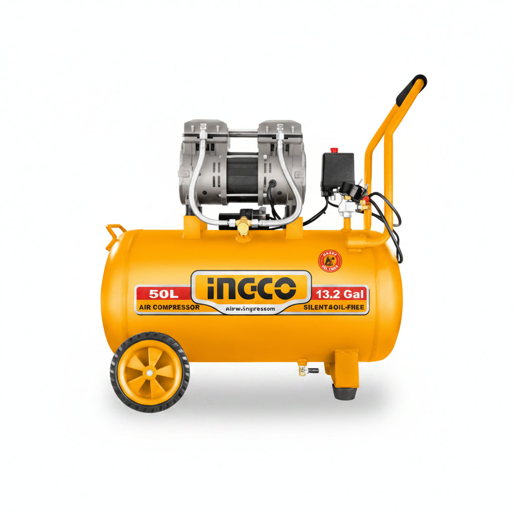 COMPRESOR AIRE LIBRE DE ACEITE 13.2G 120V INGCO 1.6HP 667707