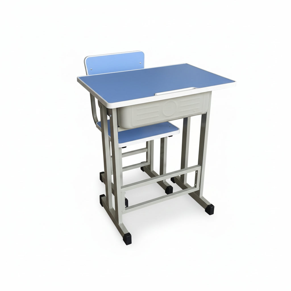 MESITA INFANTIL PLASTICA CON SILLA AZUL AB71