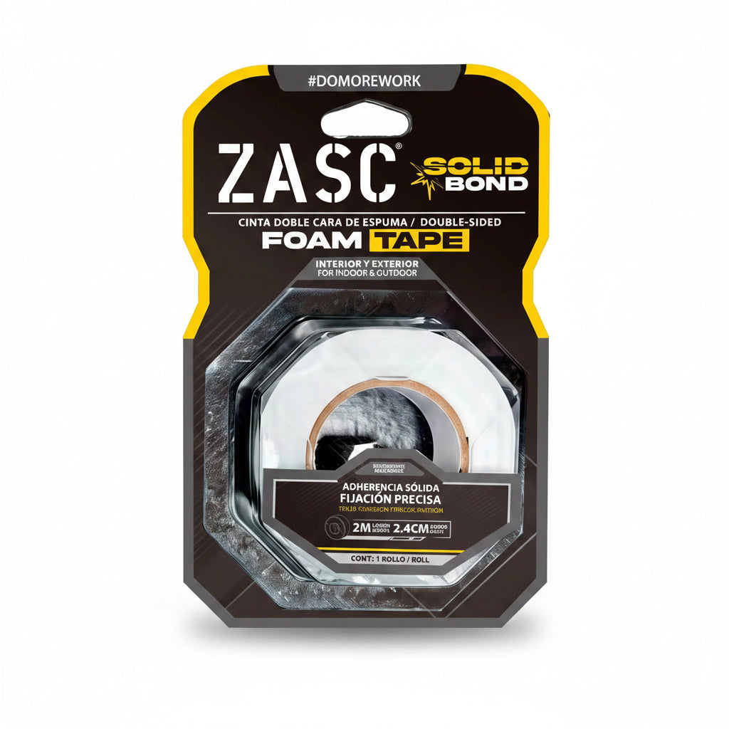 CINTA DOBLE CARA BLANCA 2.4CMX2MTRS Z-DMT2.4X2M-FM ZASC