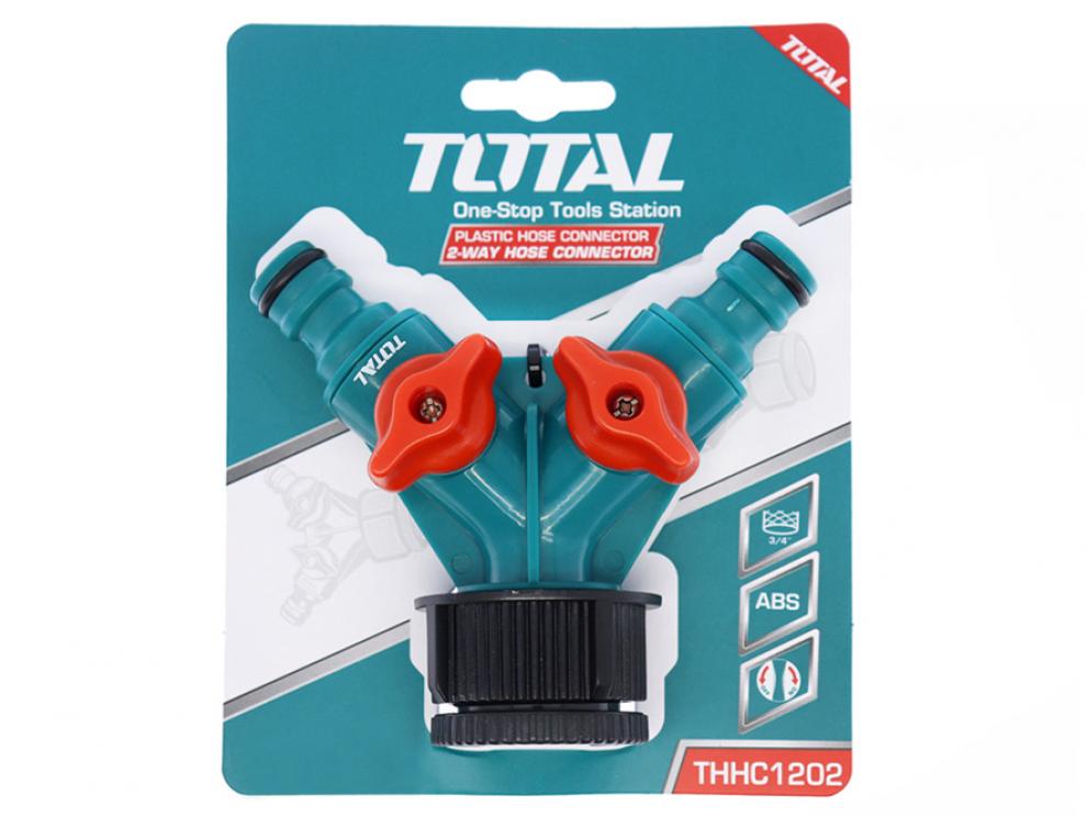 CONECTOR DOBLE MANGUERA 3/4 TOTAL THHC1202
