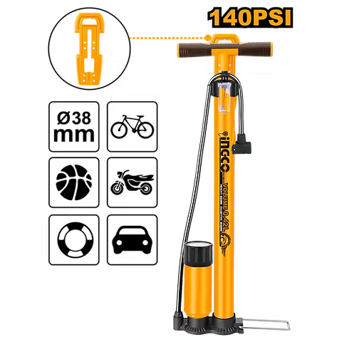 BOMBA AIRE P/BICICLETA METAL DE PIE INGCO MPP3811