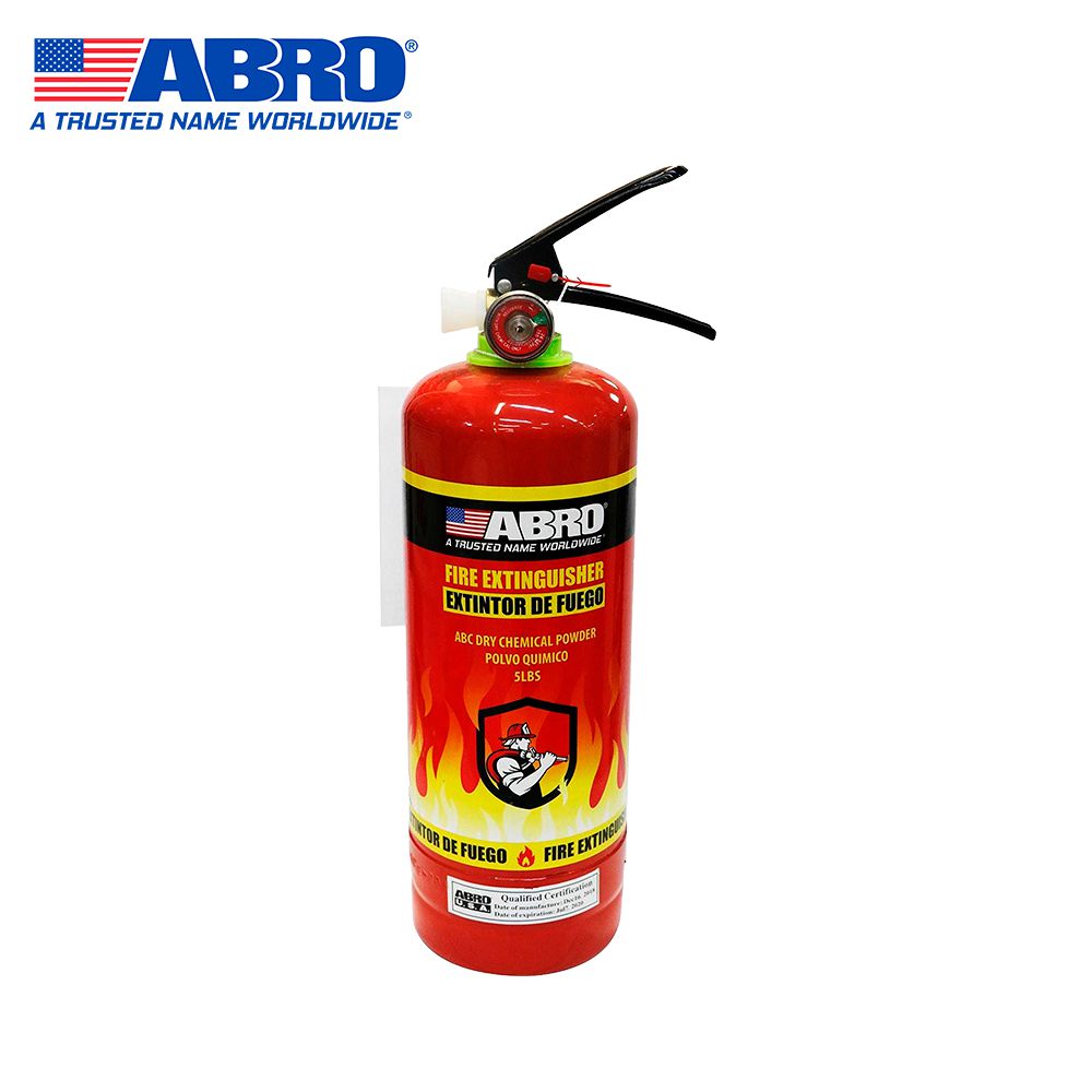 EXTINTOR DE FUEGO RECARGABLE ABRO 5 LBS FE-939