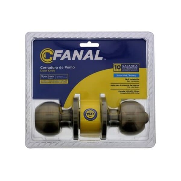 CERRADURA DE POMO FANAL BRONCE 90430-001