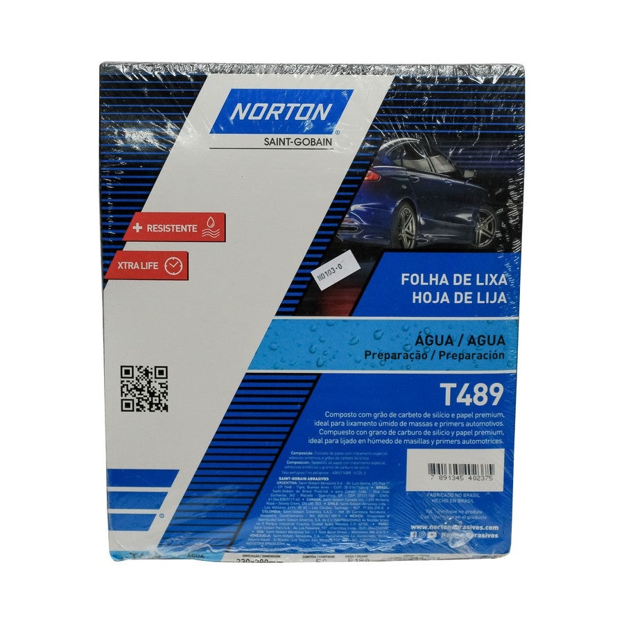 LIJA DE AGUA NORTON T489 #180