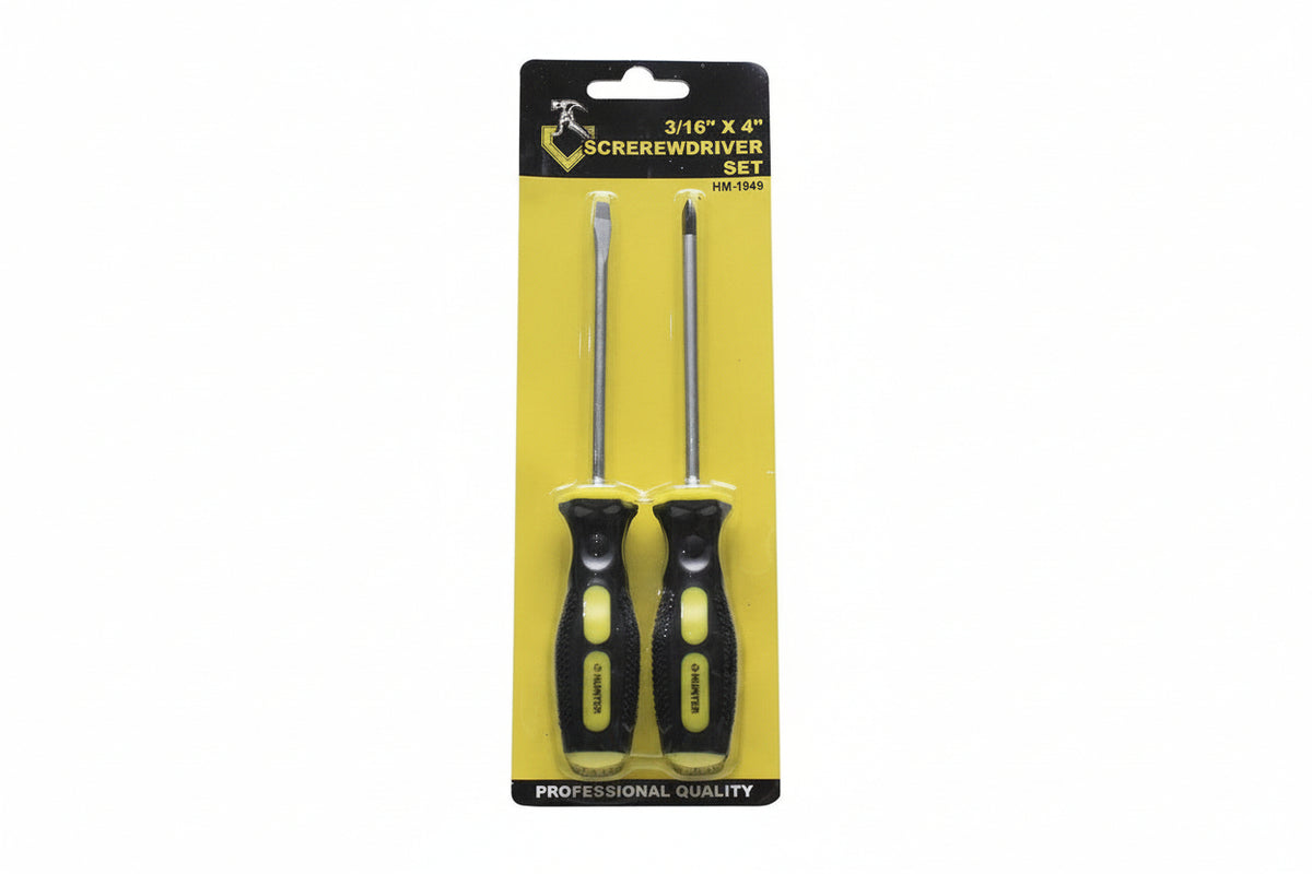 SET DE 2 DESTORNILLADORES DE 3/16X4 PLG HUNTER HM-1949
