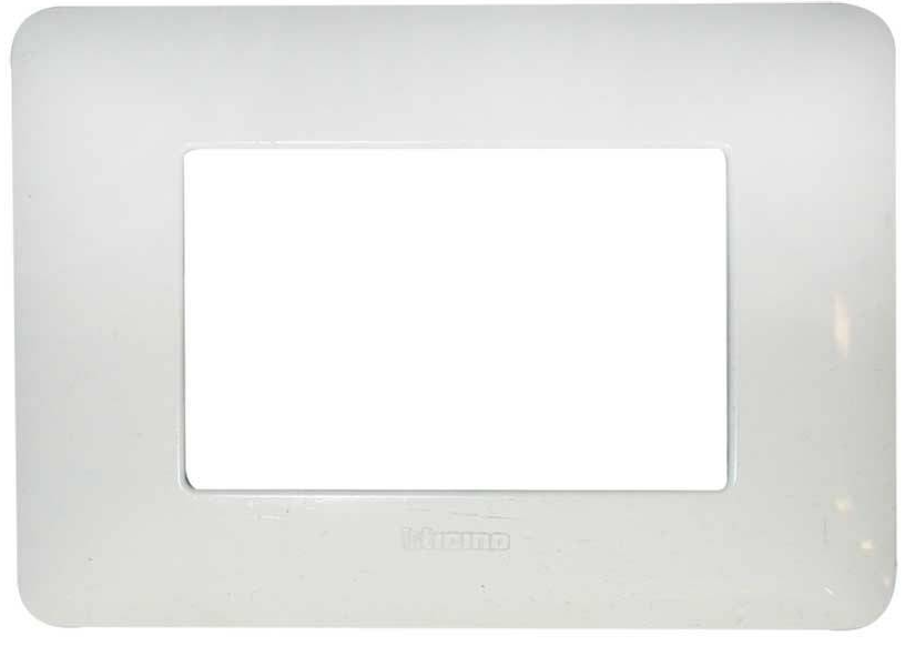PLACA TRIPLE BLANCA SIN PUENTE MATIX BTICINO AM503/3BN