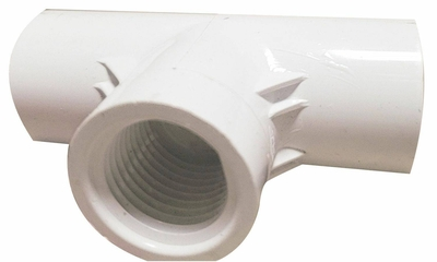 TEE PVC PRESION CON ROSCA 1/2 PLG