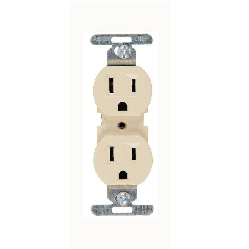 TOMA HEMBRA DOBLE 15A 125V BEIGE EAGLE 270V UNIDAD