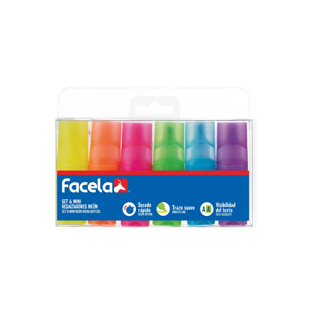 SET DE MINI MARCADORES FACELA NEON PT92721