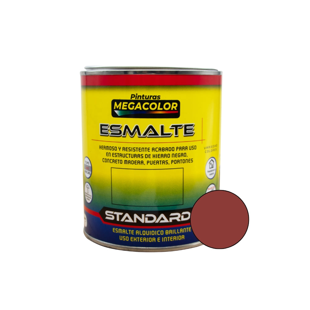 MEGACOLOR ESMALTE STANDAR ROJO VIVO MEGACOLOR 1/4 0404311-04