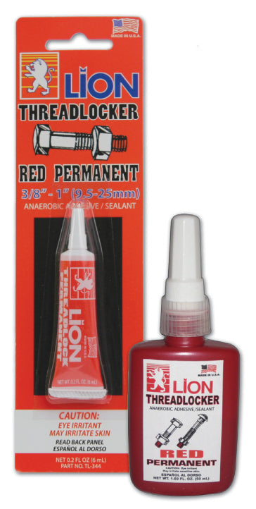 SELLADOR DE ROSCA ANAEROBICO ROJO PERMANENTE LION 50ML TL-346