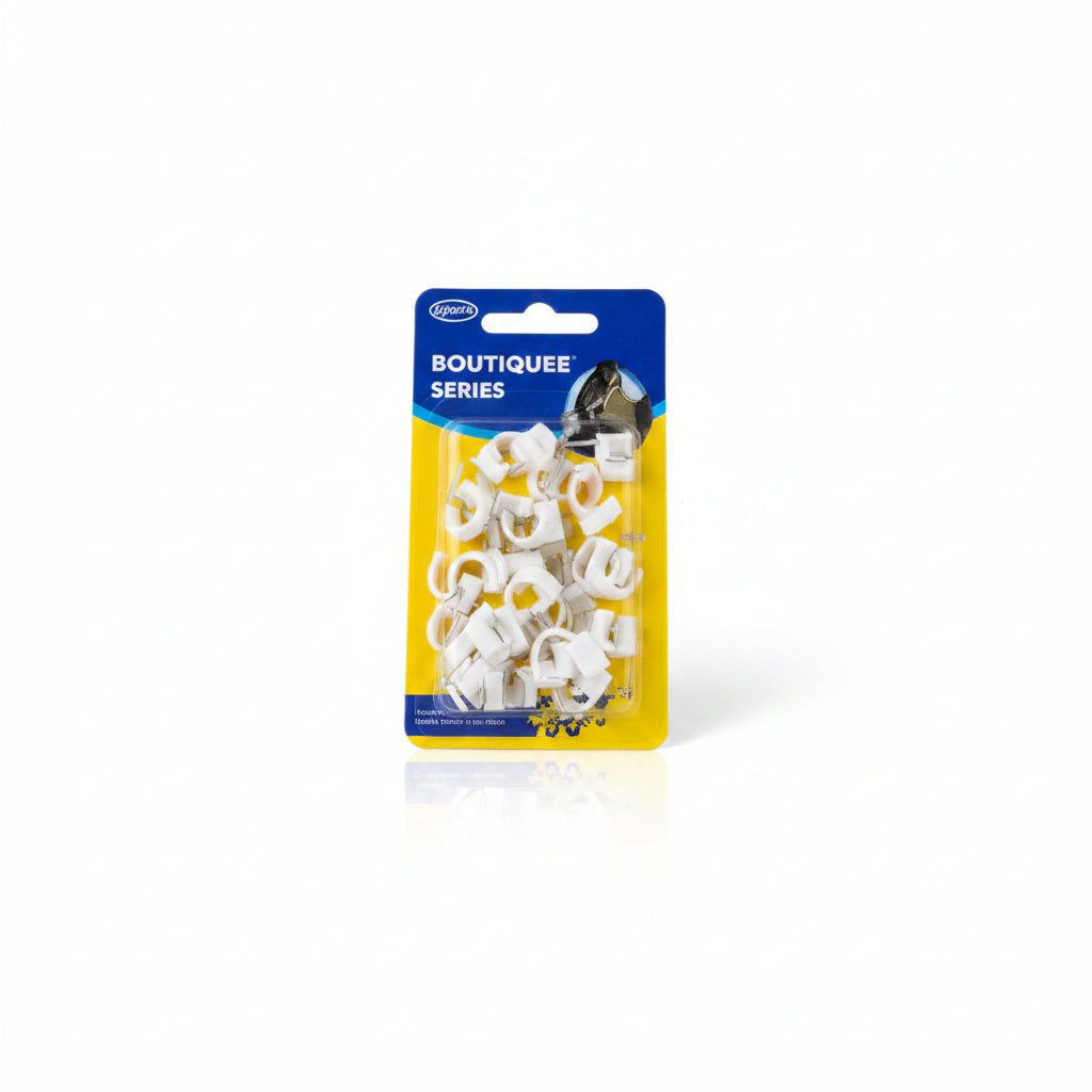 SET DE GRAPA PLASTICA P/CABLE REDONDO BLANCA AM-2620