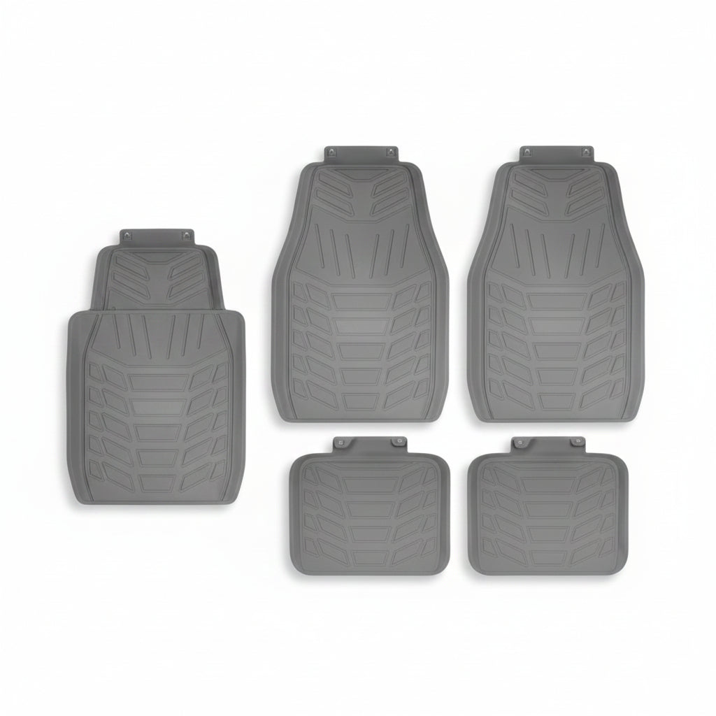 SET ALFOMBRA PARA AUTO HULE GRIS 4PCS 991-805637GR
