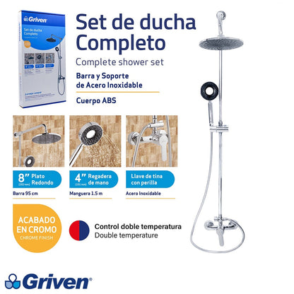 SET DE DUCHA COMPLETO GRIVEN GV-SH-C1