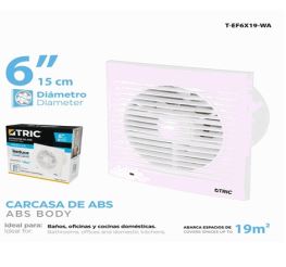 EXTRACTOR DE AIRE PARA BAÑO BREEZE 6PLG 22W-110V TRIC T-EF6X19-WA