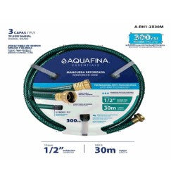 MANGUERA REFORZADA 1/2PLGX30METROS AQUAFINA A-RH1-2X30M