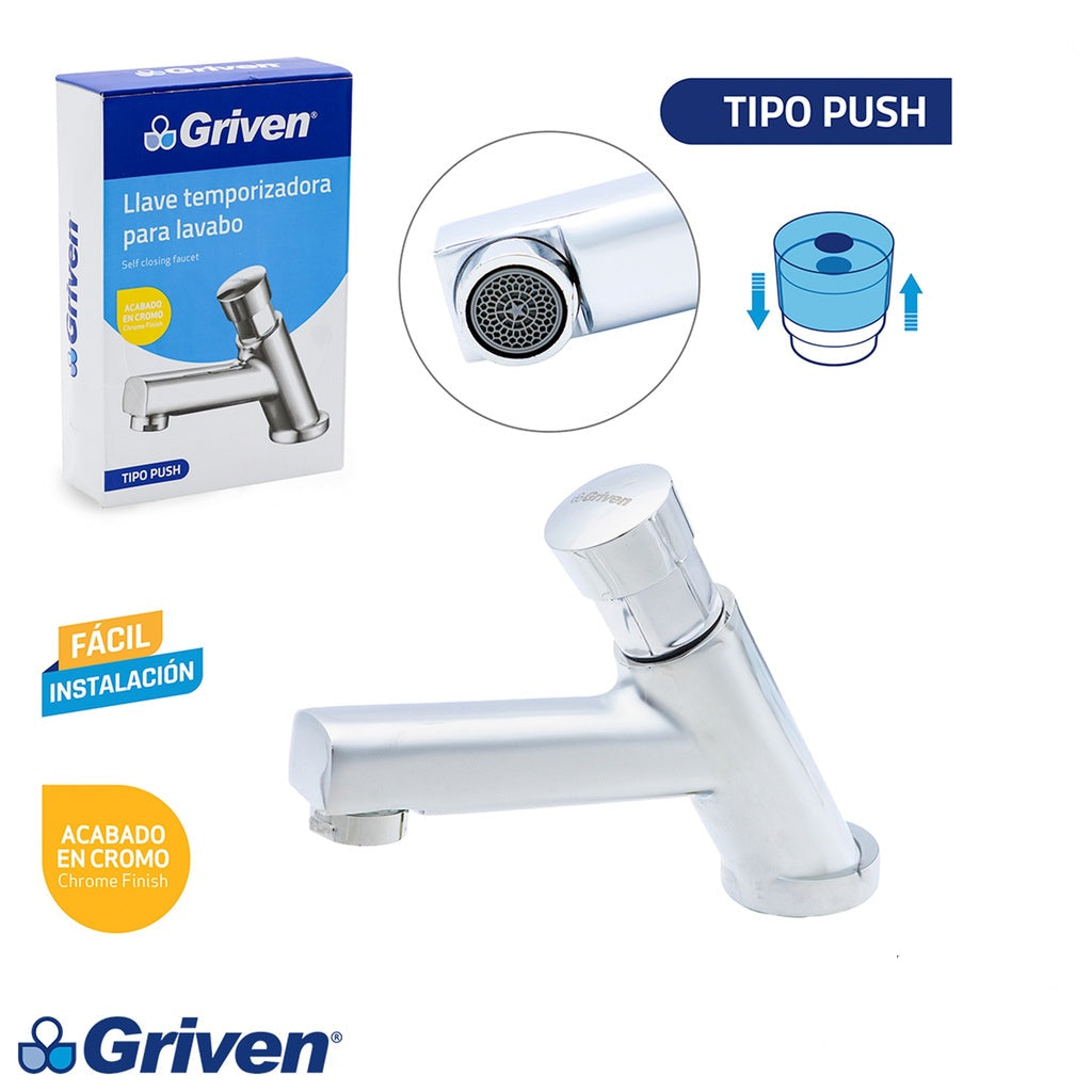 LLAVE TEMPORIZADORA TIPO PUSH GRIVEN GV-DFZ-2